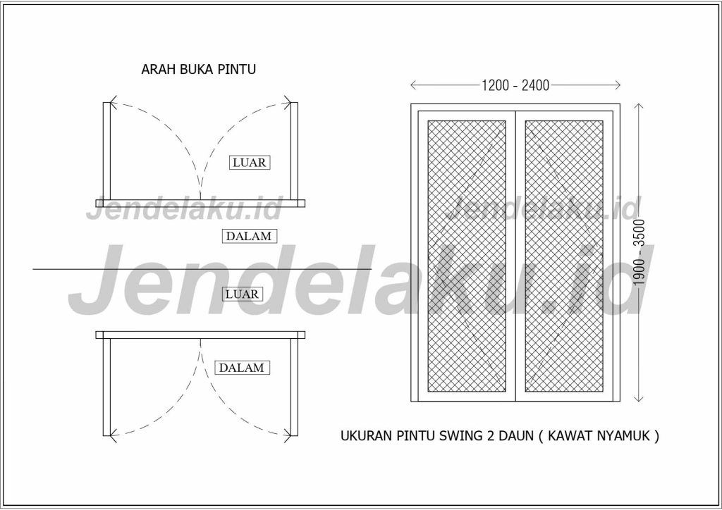 Ukuran Pintu Swing Aluminium (1)