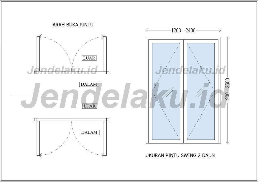 Ukuran Pintu Swing Aluminium (3)