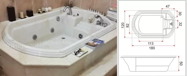 Ukuran Jacuzzi Bathtub