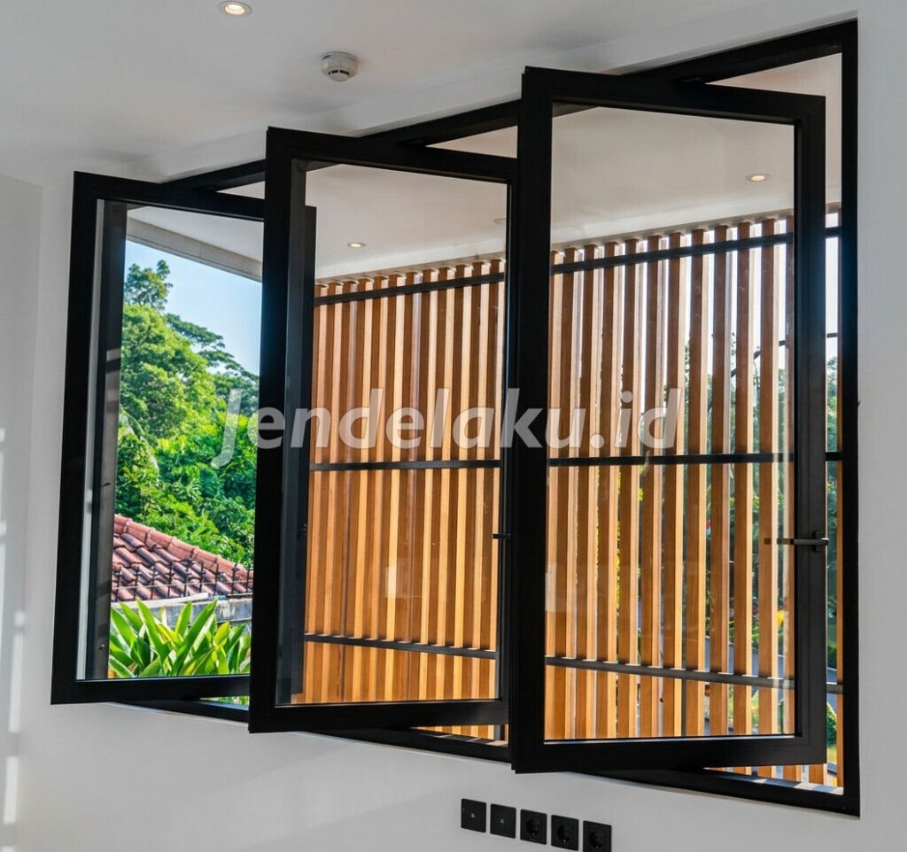 jendela pivot aluminium